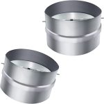 2 Packs 6 inch Backdraft Damper, One-Way Airflow Duct Antireverse Deflector with Spring-Loaded Folding Blades for Air Conditioners, Range Hoods and...