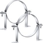 6 Inch B Vent Wall Strap Round Gas Vent Pipe Strap Rigid Split Ring Hanger (2 Pcs)