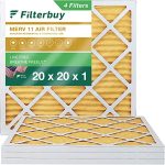 Filterbuy 20x20x1 Air Filter MERV 11 Allergen Defense (4-Pack), Pleated HVAC AC Furnace Air Filters Replacement (Actual Size: 19.50 x 19.50 x 0.75...