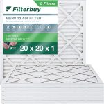 Filterbuy 20x20x1 Air Filter MERV 13 Optimal Defense (6-Pack), Pleated HVAC AC Furnace Air Filters Replacement (Actual Size: 19.50 x 19.50 x 0.75...