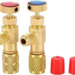 gohantee R12 R410 Refrigerant Charging Valve, R12 R22-1/4“ Male to 1/4” Female, R410-1/4" Male to 5/16" Female, Safety Adapter Flow Control Ball...