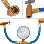 LIYYOO R134a AC Refrigerant Recharge Hose Kit with Measuring Pressure Gauge and 1/2’’ Can Opener Tap Dispensing Valve Fit for Automotive or Home...