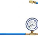 MEASUREMAN Can Tap with Gauge, 20" Hose Refrigerant Recharger with Pressure Gauge, R-134a Can Tap to R-12/R-22 1/4" Female Port,