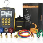 Refrigeration Digital Manifold Gauge Meter HVAC Vacuum Pressure Temperature Tester Kit with Test Clip and Pipe for Testing Maintaining...