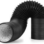 RichYa Flexible 6'' 25 FT Aluminum Dryer Vent Hose Air Ducting Non-Insulated with 2 Screw Clamps for Heating Cooling Ventilation, HVAC Duct &...