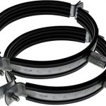Vent Systems Diameter 125 mm, Pack of 2 Pipe Clamps for All Types of Ventilation, Round Straight Channels to The Wall or Ceiling. with Rubber for...