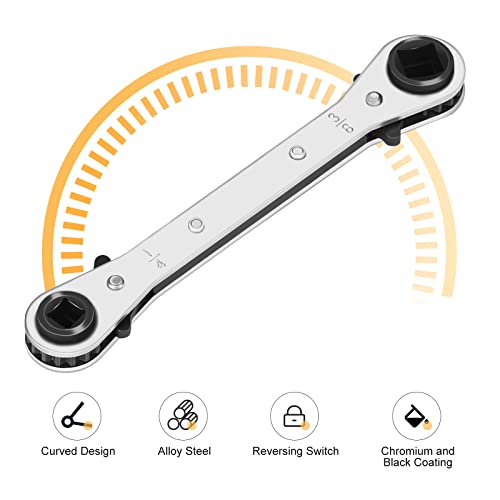 WADEO Valve Core Remover Tool and HVAC Service Wrench Set with Hex Bit Adapter, Dual Size SAE 1/4 & 5/16 Port, 10 PCS Valve Cores with Teflon Seal,... wadeo valve core remover tool and hvac service wrench set with hex bit 2