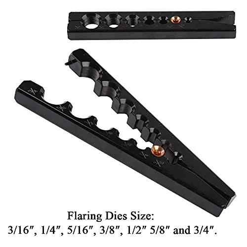 wostore tubing flaring tool kit 7 dies for eccentric flares on 3 16 3 4 2